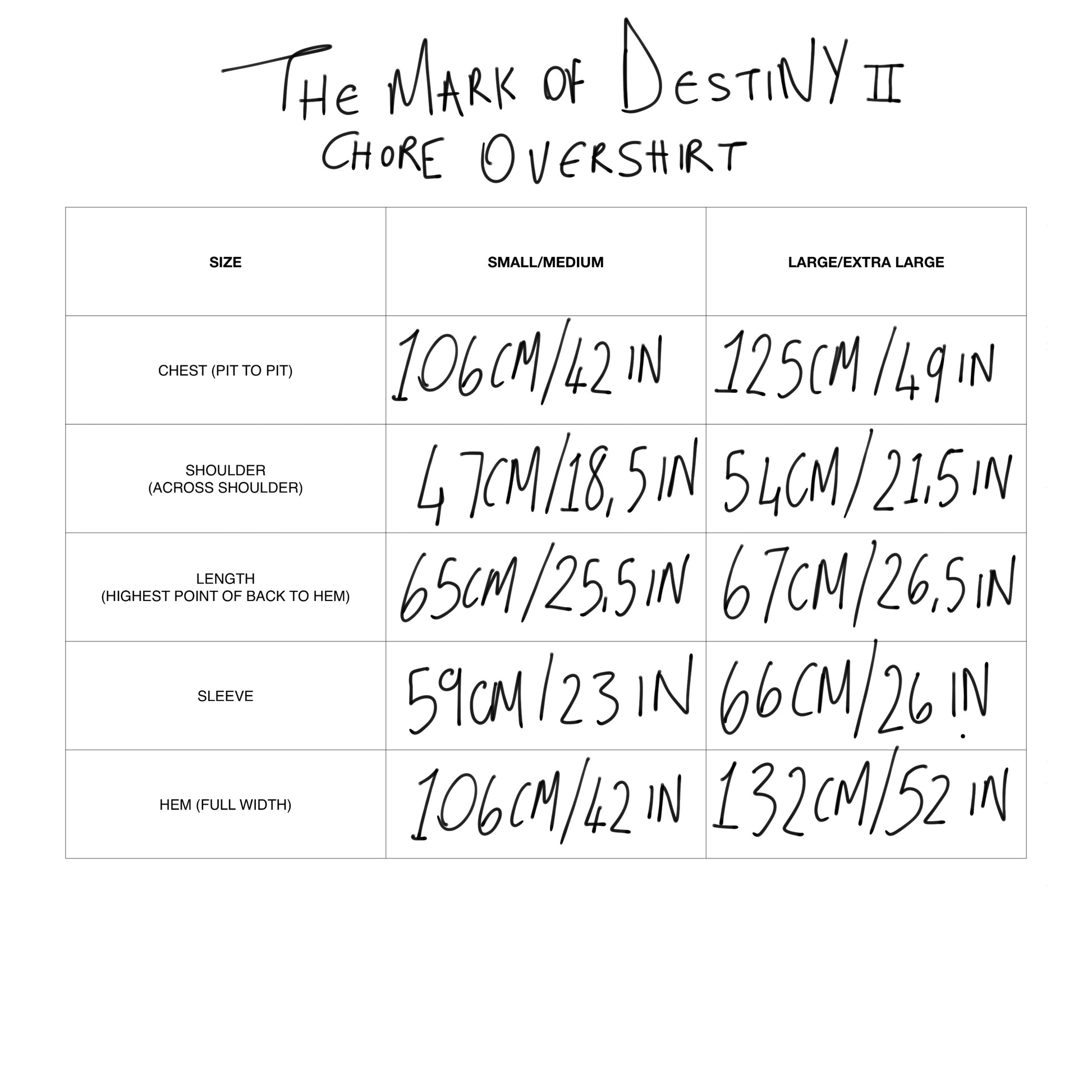 Mark of Destiny II - Chore Overshirt